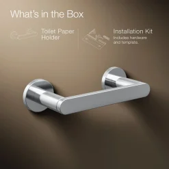 Pivoting toilet paper holder