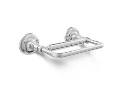 Pivoting toilet paper holder