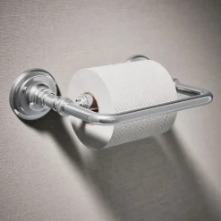 Pivoting toilet paper holder