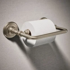 Pivoting toilet paper holder