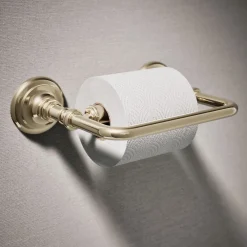 Pivoting toilet paper holder