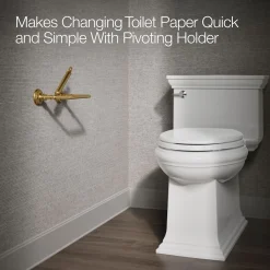 Pivoting toilet paper holder