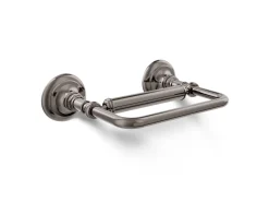 Pivoting toilet paper holder