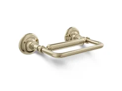 Pivoting toilet paper holder