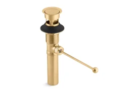 Premier pop-up drain, exposed, with overflow