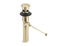 Premier pop-up drain, exposed, with overflow