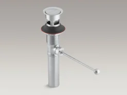 Premier pop-up drain, exposed, with overflow