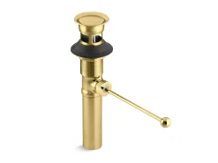 Premier pop-up drain, exposed, with overflow