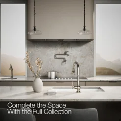 Pull-down kitchen sink faucet with three-function sprayhead