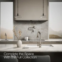 Pull-down kitchen sink faucet with three-function sprayhead