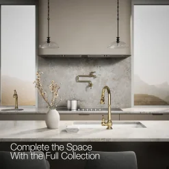Pull-down kitchen sink faucet with three-function sprayhead