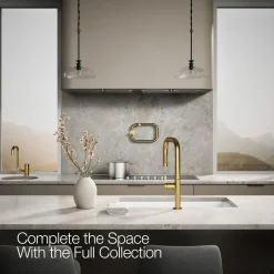 Pull-down kitchen sink faucet with two-function sprayhead