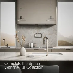 Pull-down kitchen sink faucet with two-function sprayhead