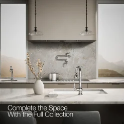 Pull-down kitchen sink faucet with three-function sprayhead