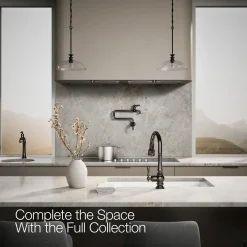 Pull-down kitchen sink faucet with three-function sprayhead