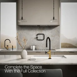 Pull-down kitchen sink faucet with two-function sprayhead
