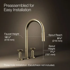 Pull-down kitchen sink faucet with two-function sprayhead