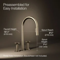 Pull-down kitchen sink faucet with two-function sprayhead