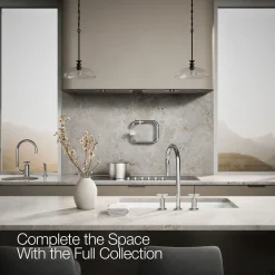 Pull-down kitchen sink faucet with two-function sprayhead