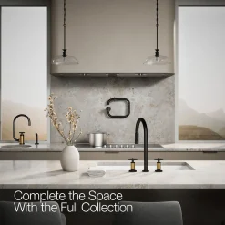 Pull-down kitchen sink faucet with two-function sprayhead