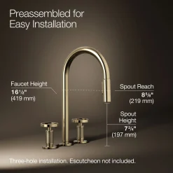Pull-down kitchen sink faucet with two-function sprayhead