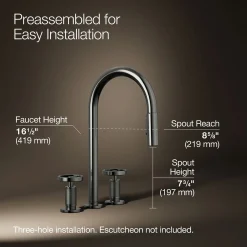 Pull-down kitchen sink faucet with two-function sprayhead