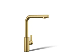 Pull-out kitchen sink faucet with two-function sprayhead