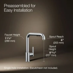 Pull-out kitchen sink faucet with three-function sprayhead