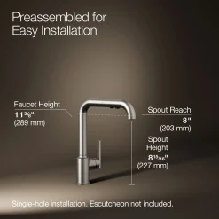 Pull-out kitchen sink faucet with three-function sprayhead