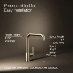 Pull-out kitchen sink faucet with three-function sprayhead