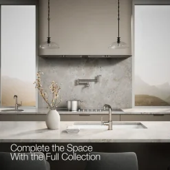 Pull-out kitchen sink faucet with three-function sprayhead
