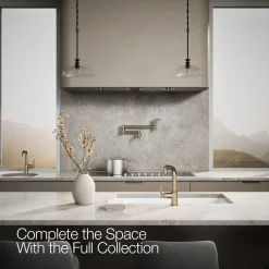 Pull-out kitchen sink faucet with three-function sprayhead