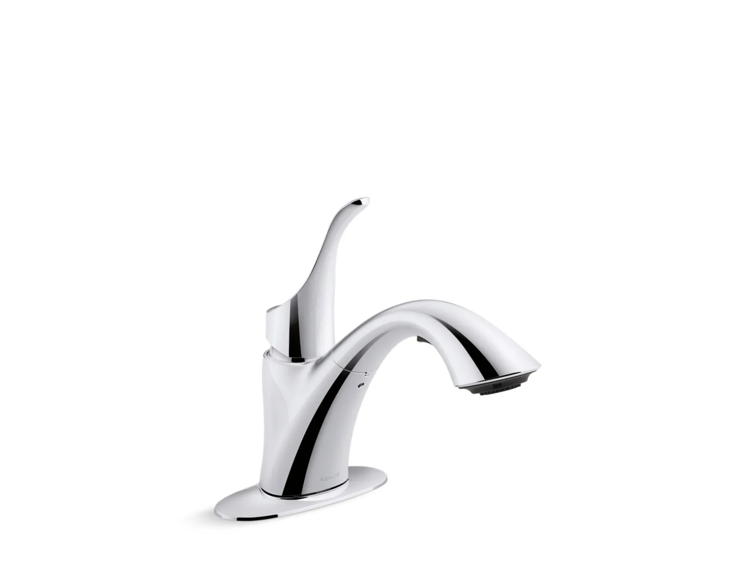 Pull-out laundry and utility sink faucet with two-function sprayhead