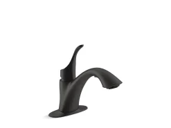 Pull-out laundry and utility sink faucet with two-function sprayhead