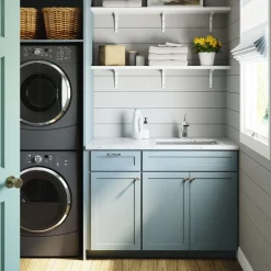 Pull-out laundry and utility sink faucet with two-function sprayhead