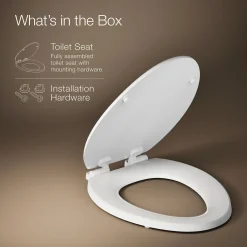 Quiet-Close™ elongated toilet seat