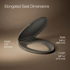 ReadyLatch® Quiet-Close™ elongated toilet seat