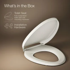ReadyLatch® Quiet-Close™ elongated toilet seat