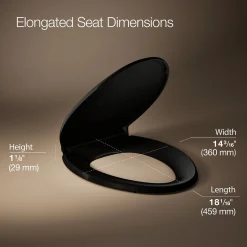 ReadyLatch® Quiet-Close™ elongated toilet seat