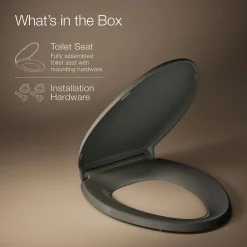ReadyLatch® Quiet-Close™ elongated toilet seat
