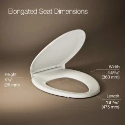 ReadyLatch® Quiet-Close™ elongated toilet seat