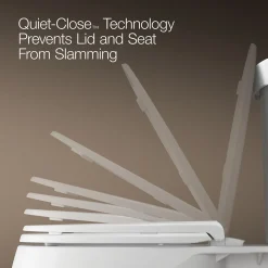 ReadyLatch® Quiet-Close™ elongated toilet seat