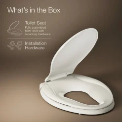 ReadyLatch® Quiet-Close™ elongated toilet seat