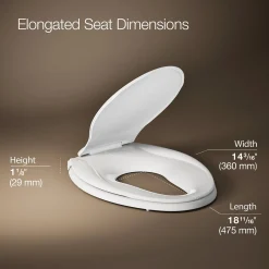 ReadyLatch® Quiet-Close™ elongated toilet seat
