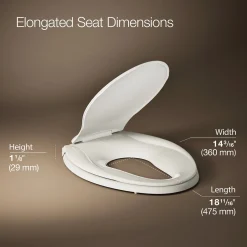 ReadyLatch® Quiet-Close™ elongated toilet seat
