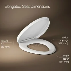 ReadyLatch® Quiet-Close™ elongated toilet seat