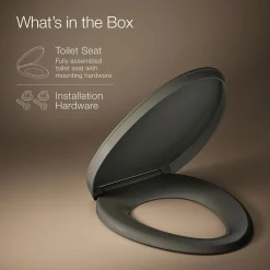 ReadyLatch® Quiet-Close™ elongated toilet seat