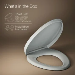 ReadyLatch® Quiet-Close™ elongated toilet seat
