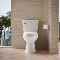 ReadyLatch® Quiet-Close™ round-front toilet seat with antimicrobial agent