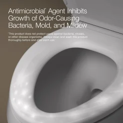 ReadyLatch® Quiet-Close™ round-front toilet seat with antimicrobial agent